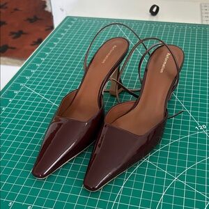 Reformation Natasha Burgundy Heels